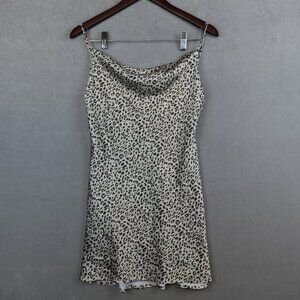 Princess Polly Slip Dress Womens 6 Leopard Print Satin Mini Betta Vanore